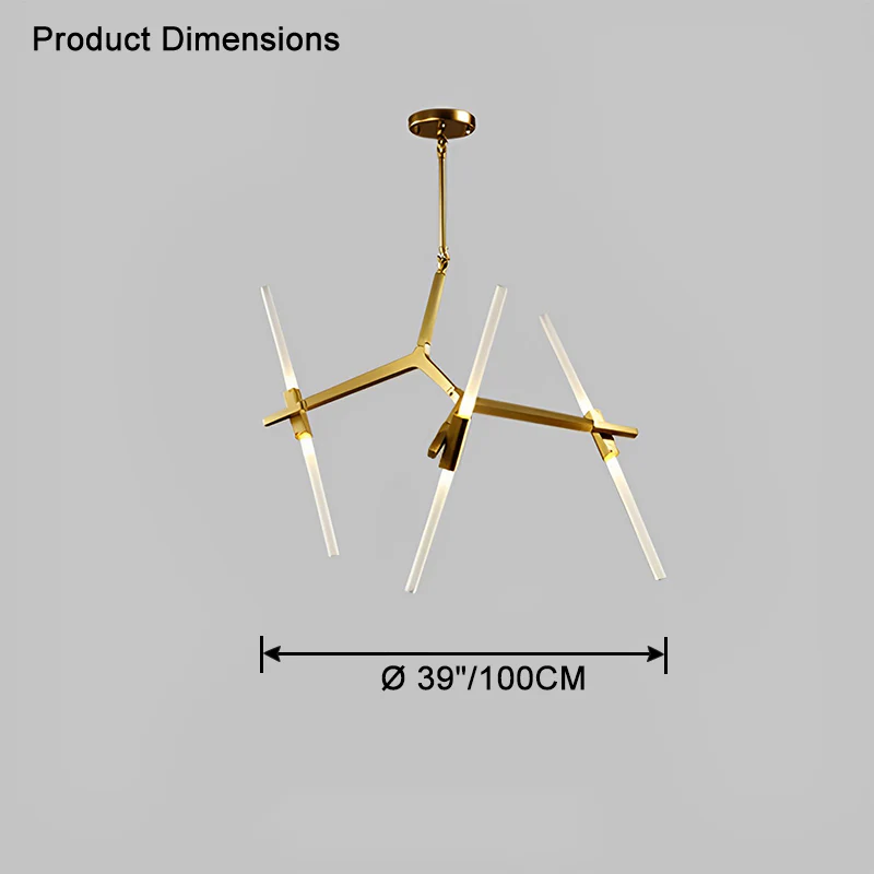WOMO Adjustable Gold Branch Chandelier-WM2511 - Image 22