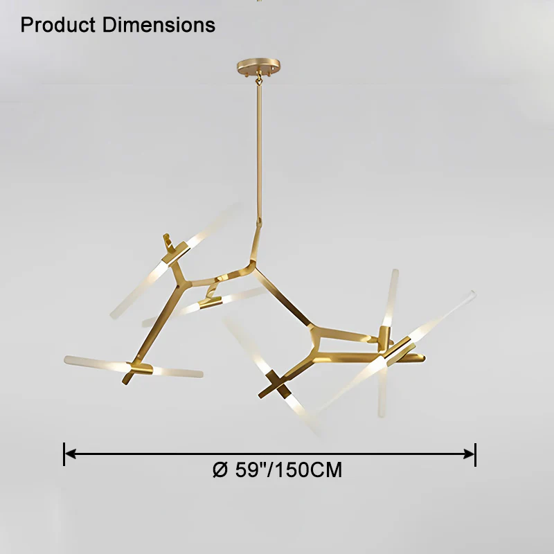 WOMO Adjustable Gold Branch Chandelier-WM2511 - Image 28