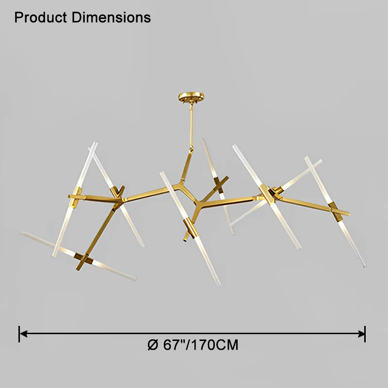 WOMO Adjustable Gold Branch Chandelier-WM2511 - Image 32