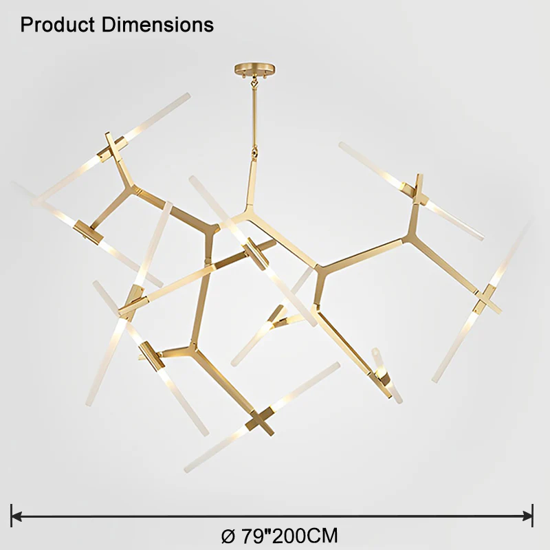 WOMO Adjustable Gold Branch Chandelier-WM2511 - Image 36