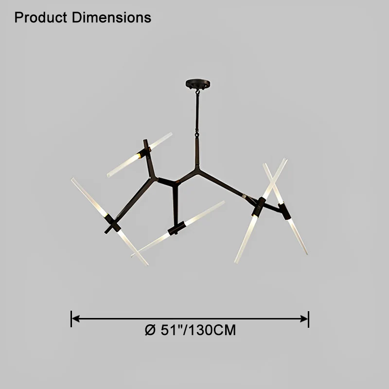 WOMO Adjustable Gold Branch Chandelier-WM2511 - Image 42