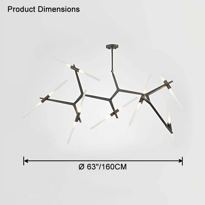 WOMO Adjustable Gold Branch Chandelier-WM2511 - Image 46