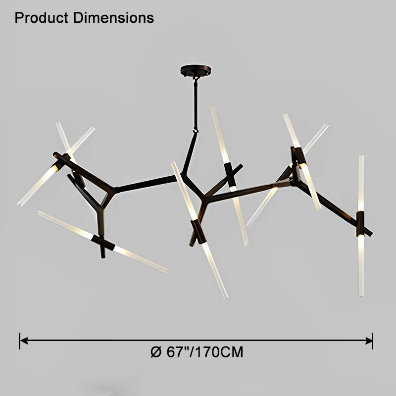 WOMO Adjustable Gold Branch Chandelier-WM2511 - Image 48