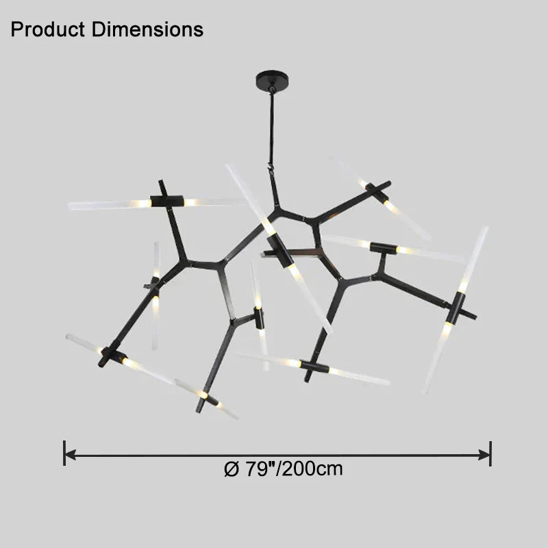 WOMO Adjustable Gold Branch Chandelier-WM2511 - Image 52