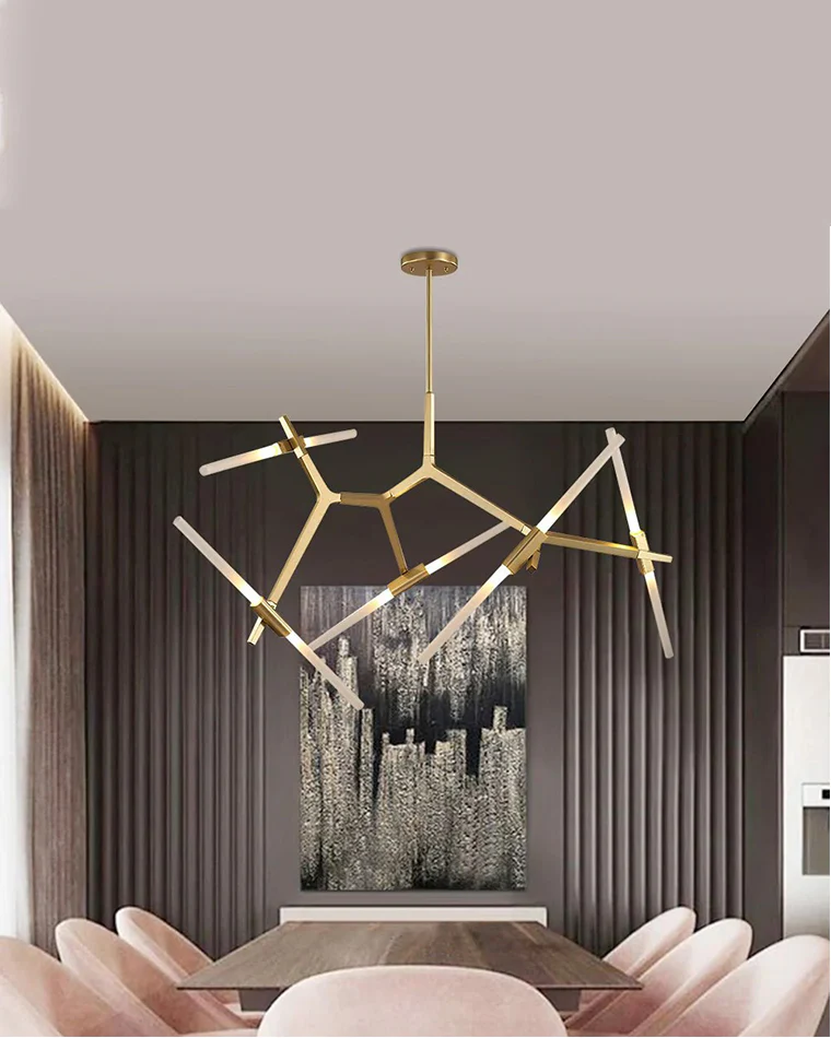 WOMO Adjustable Gold Branch Chandelier-WM2511 - Image 6
