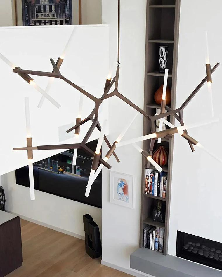WOMO Adjustable Gold Branch Chandelier-WM2511 - Image 8