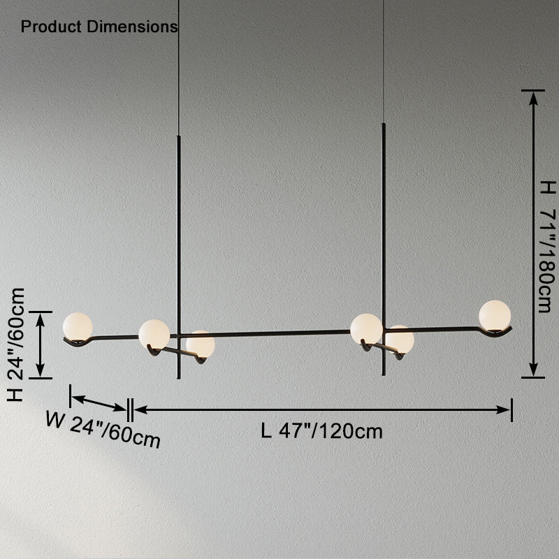 WOMO Adjustable Glass Ball Chandelier-WM2584 - Image 18