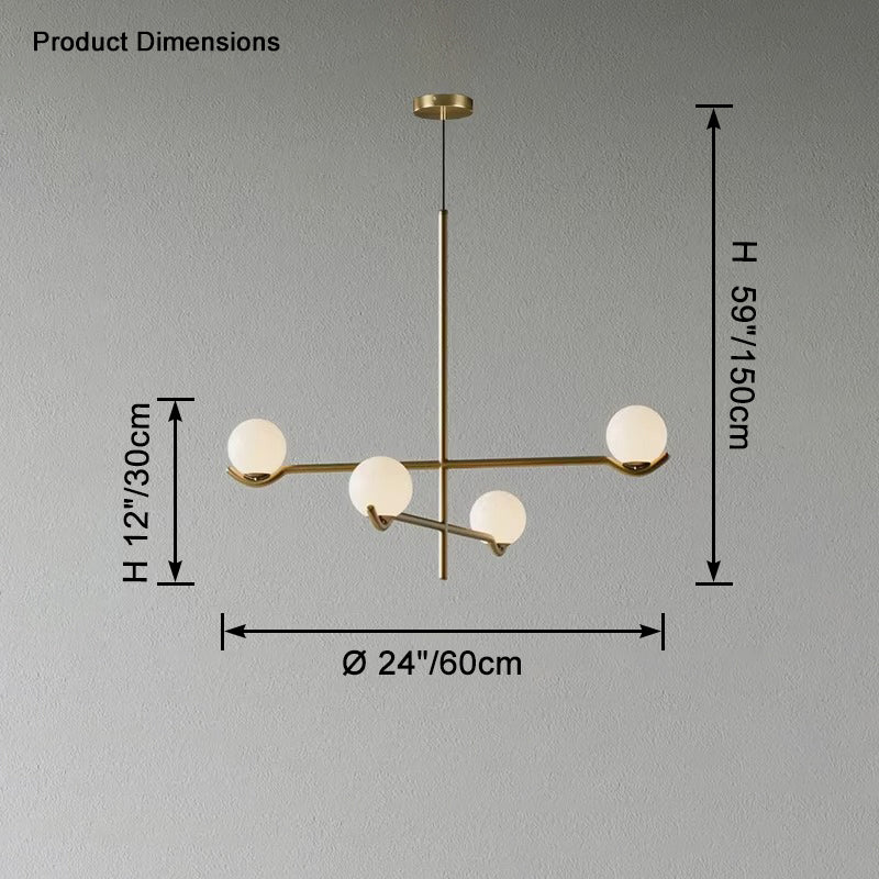 WOMO Adjustable Glass Ball Chandelier-WM2584 - Image 20
