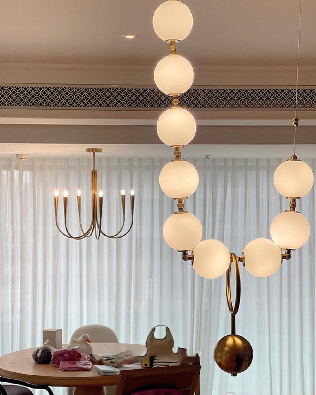 WOMO V-Pearl Adjustable Chandelier-WM2938 - Image 18