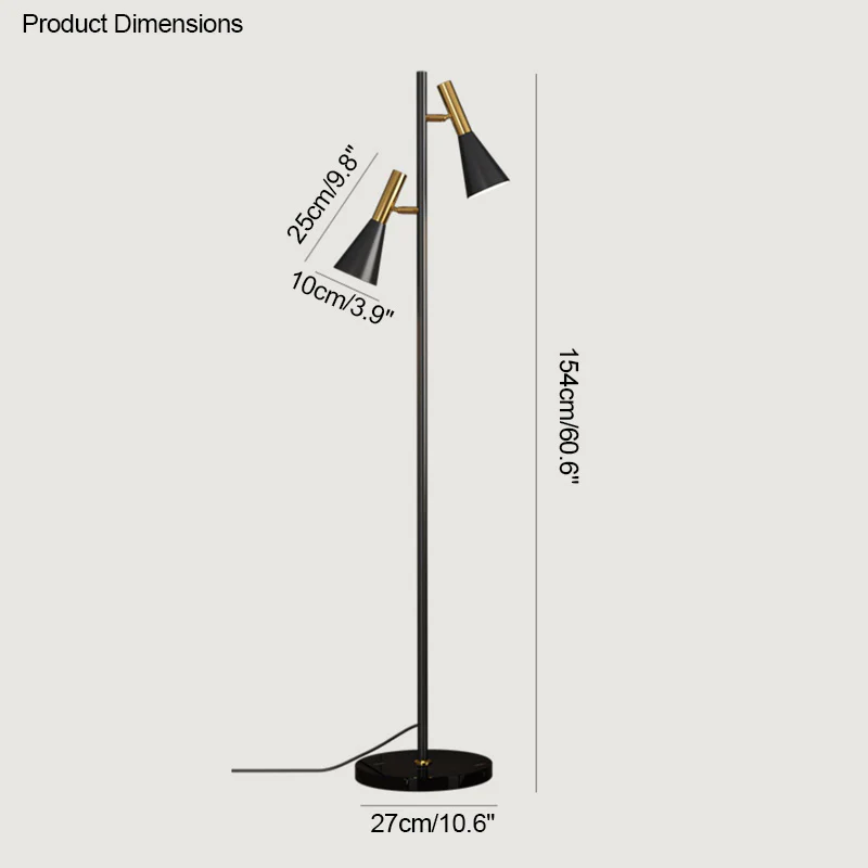 WOMO 2-bulb Adjustable Pole Floor Lamp-WM7067 - Image 22