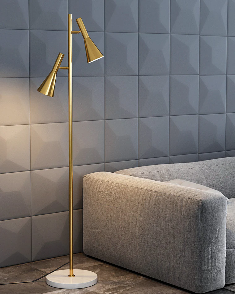 WOMO 2-bulb Adjustable Pole Floor Lamp-WM7067 - Image 3