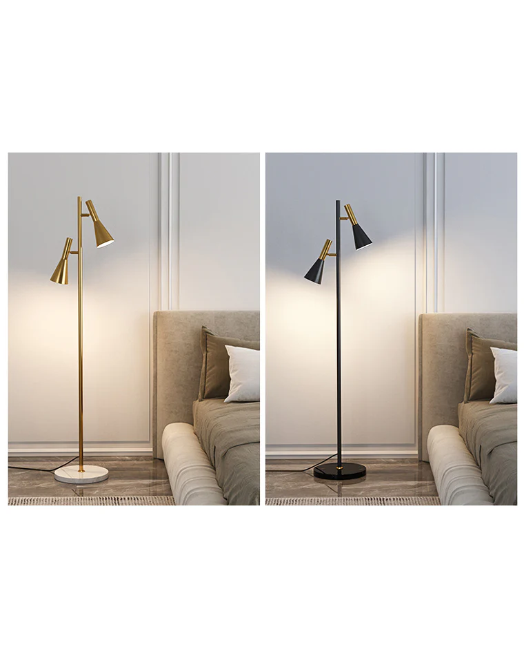WOMO 2-bulb Adjustable Pole Floor Lamp-WM7067 - Image 7
