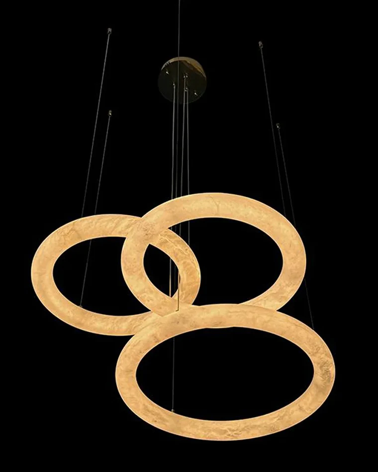 WOMO Alabaster Circle LED Chandelier-WM2873 - Image 10