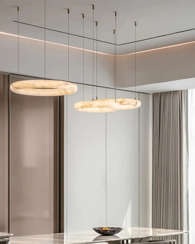 WOMO Alabaster Circle LED Chandelier-WM2873 - Image 6