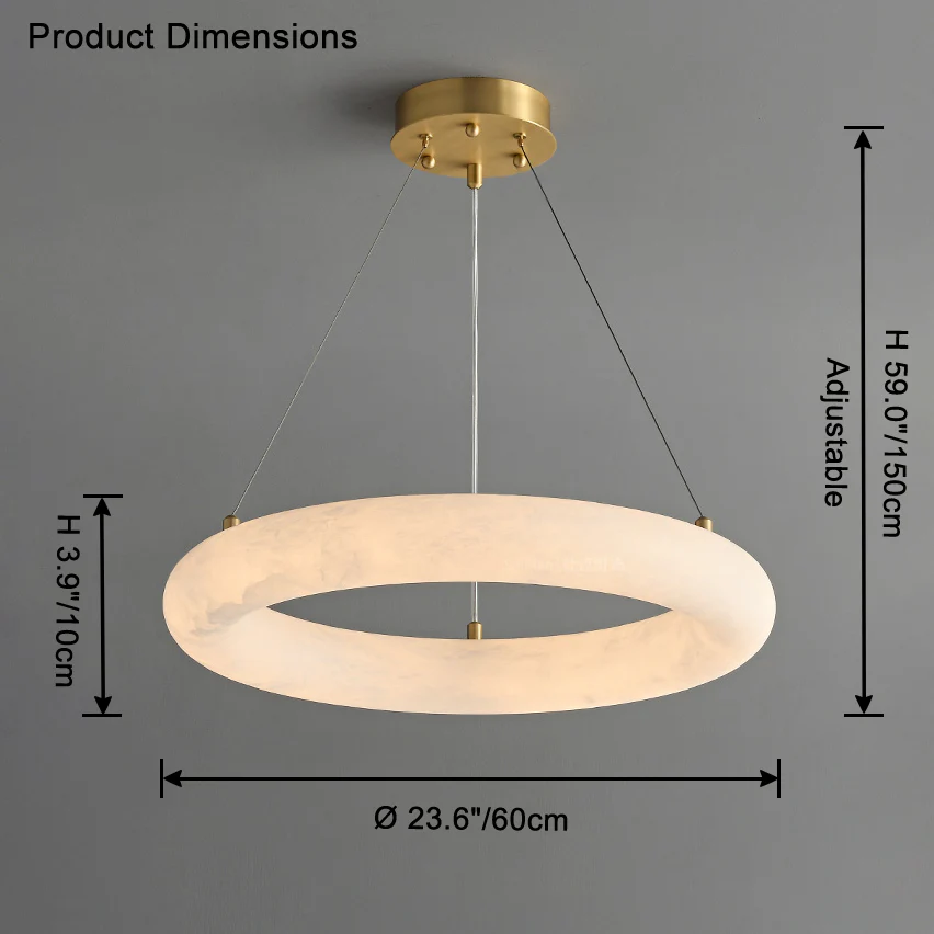 WOMO Alabaster Circular LED Chandelier-WM2874 - Image 14