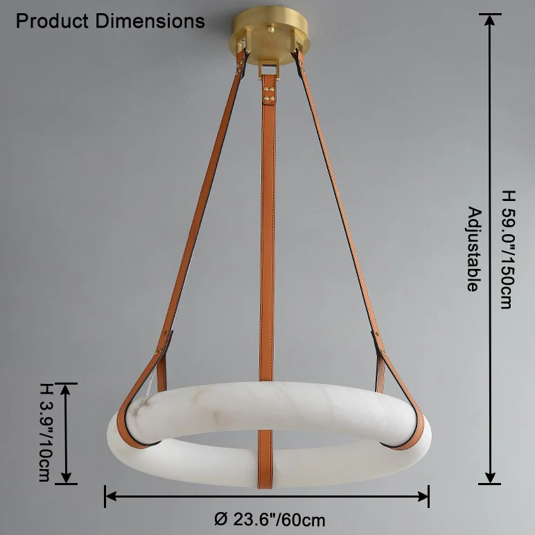 WOMO Alabaster Circular LED Chandelier-WM2874 - Image 24