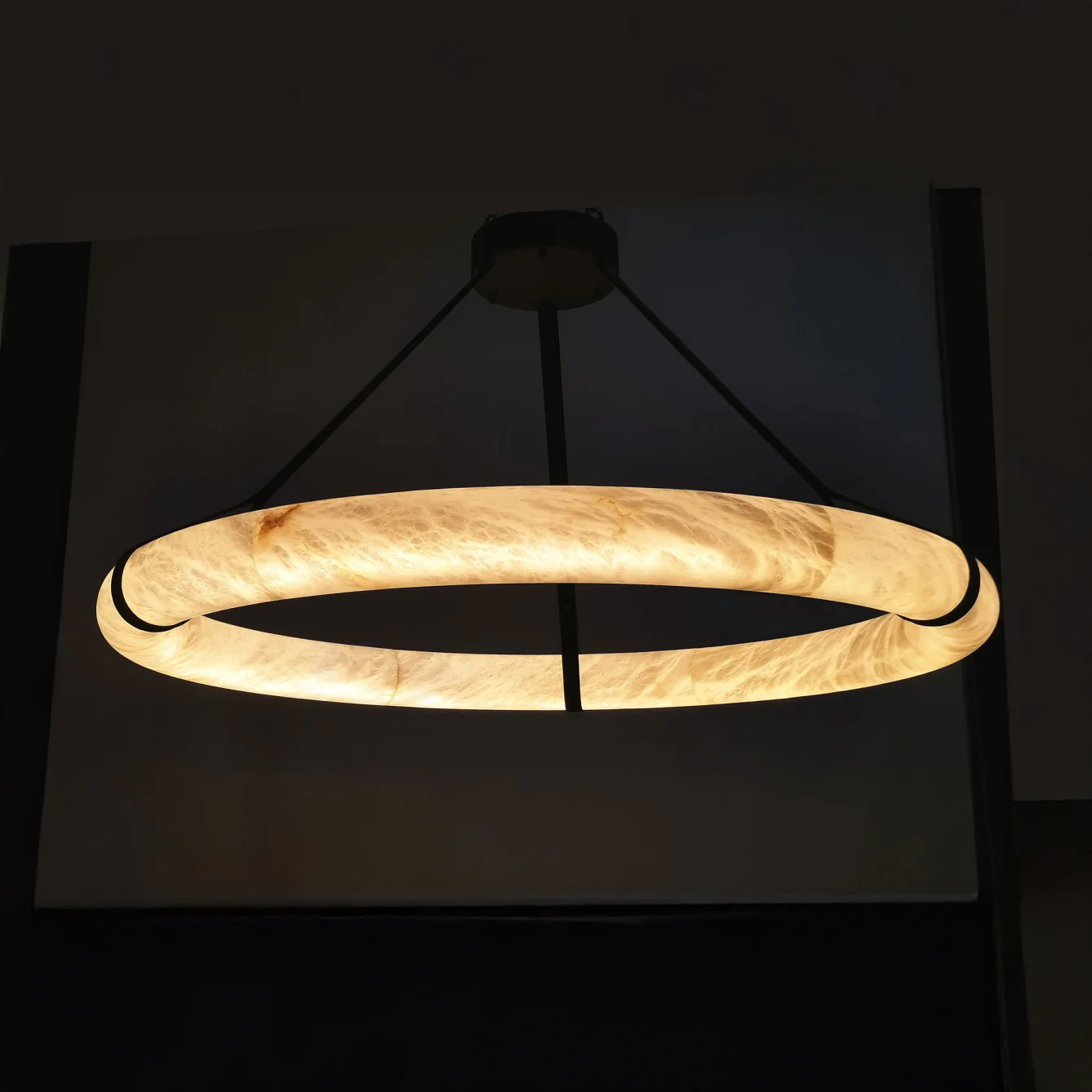 WOMO Alabaster Circular LED Chandelier-WM2874 - Image 29