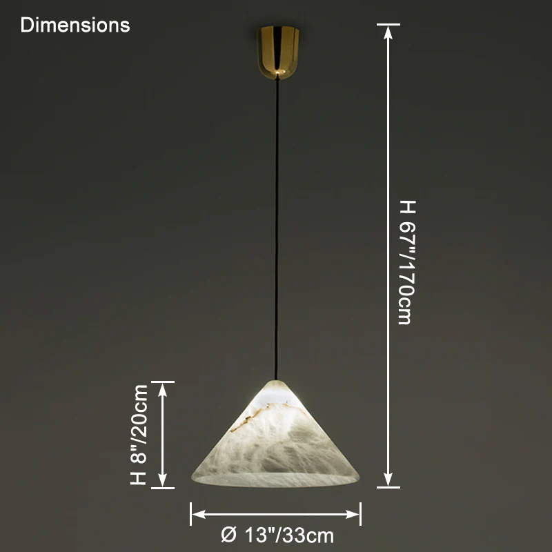 WOMO Alabaster Cone Pendant Light-WM2925 - Image 10