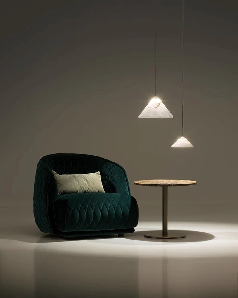 WOMO Alabaster Cone Pendant Light-WM2925 - Image 3