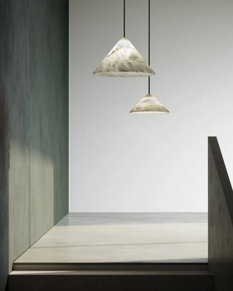 WOMO Alabaster Cone Pendant Light-WM2925 - Image 6