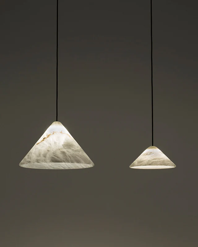 WOMO Alabaster Cone Pendant Light-WM2925 - Image 8