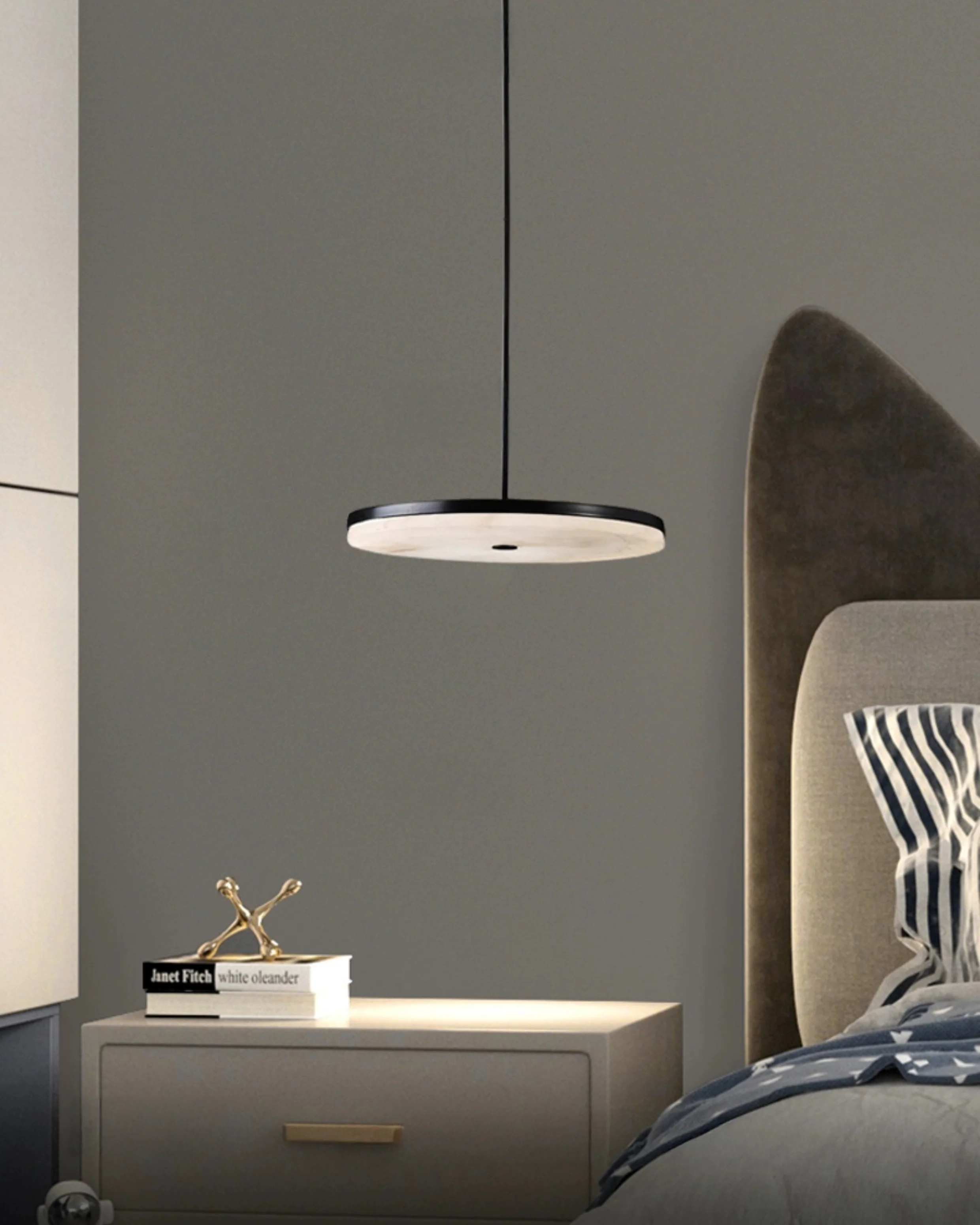 WOMO Disc Alabaster Pendant Light-WM2870 - Image 2