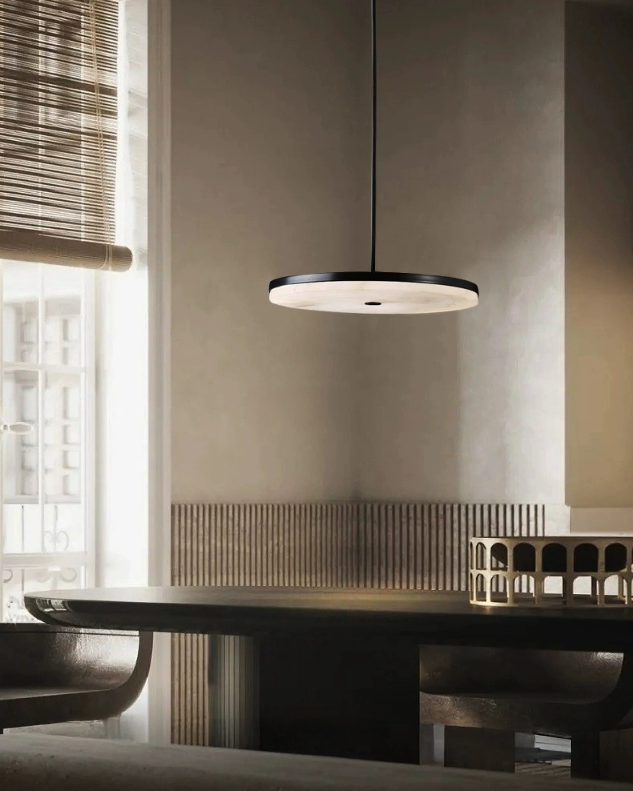 WOMO Disc Alabaster Pendant Light-WM2870 - Image 4