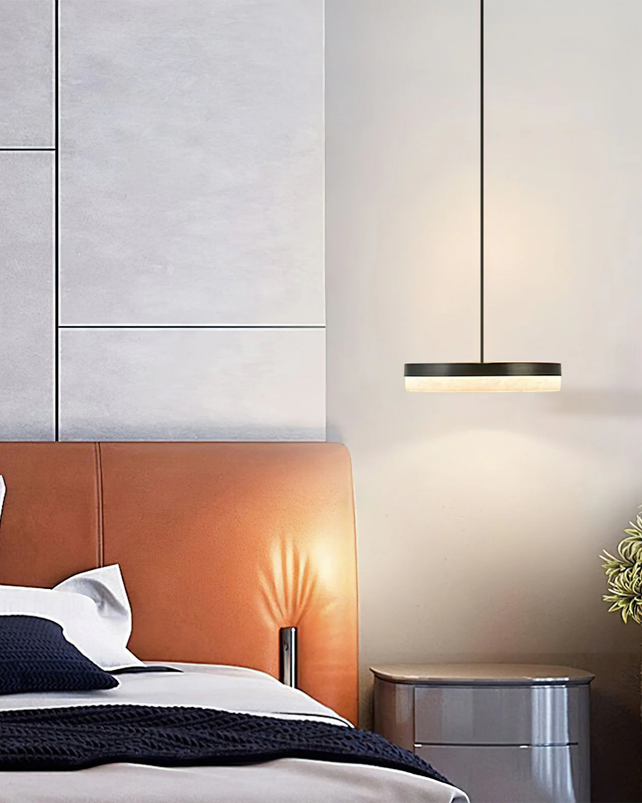 WOMO Disc Alabaster Pendant Light-WM2870 - Image 7