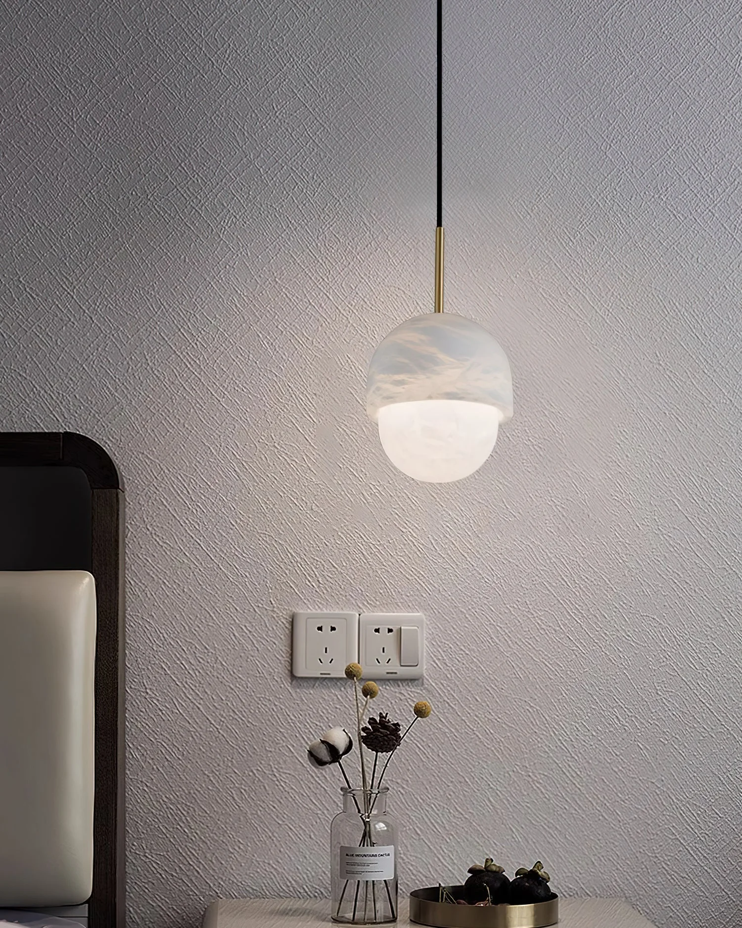 WOMO Alabaster Globe Pendant Light-WM2903 - Image 15