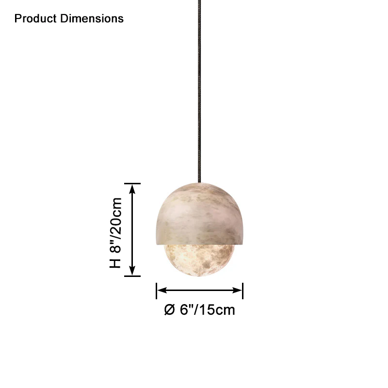 WOMO Alabaster Globe Pendant Light-WM2903 - Image 21