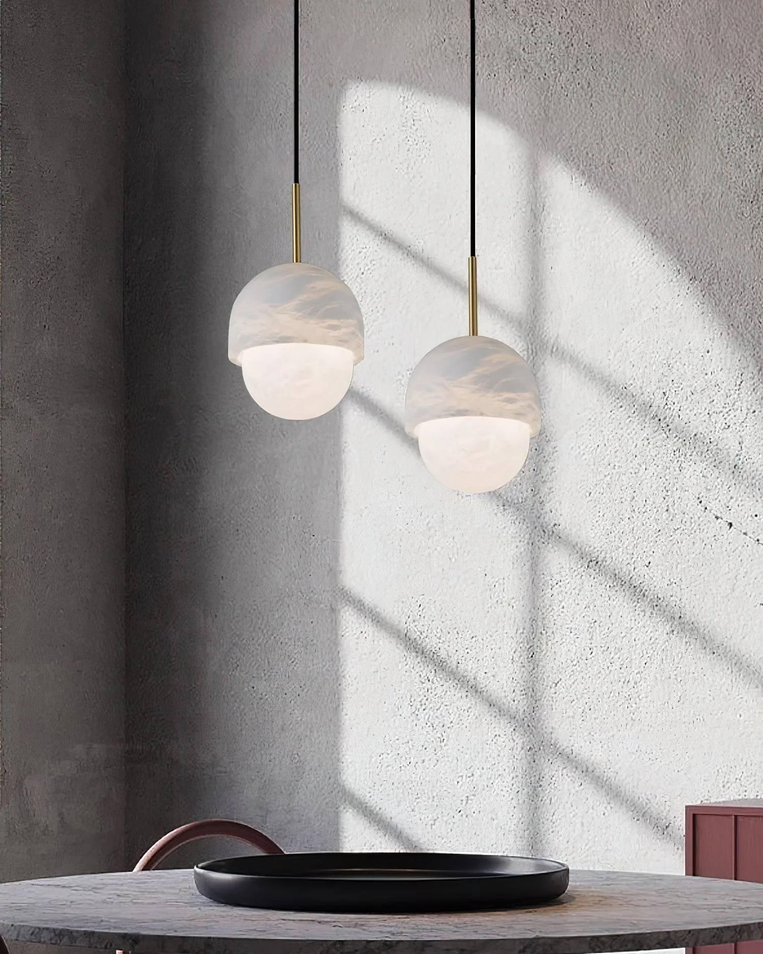 WOMO Alabaster Globe Pendant Light-WM2903 - Image 3