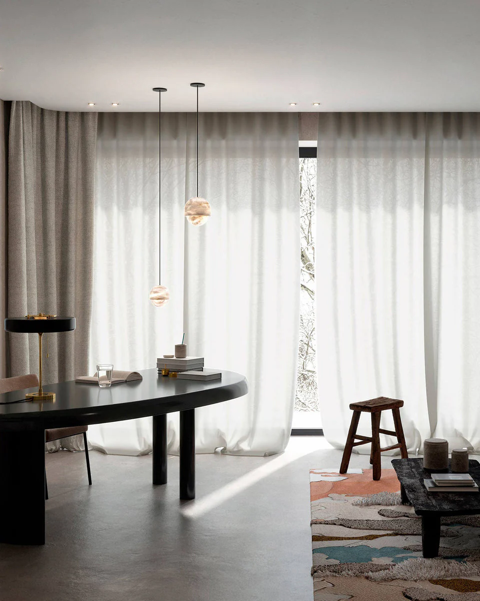 WOMO Alabaster Globe Pendant Light-WM2903 - Image 5