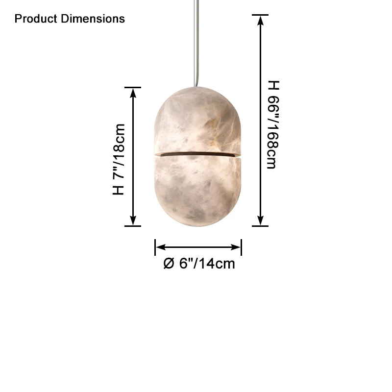WOMO Alabaster Globe Pendant Light-WM2904 - Image 10