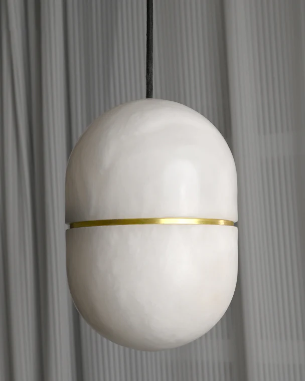 WOMO Alabaster Globe Pendant Light-WM2904 - Image 6