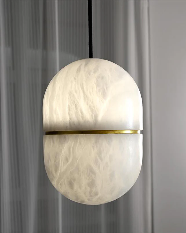 WOMO Alabaster Globe Pendant Light-WM2904 - Image 7