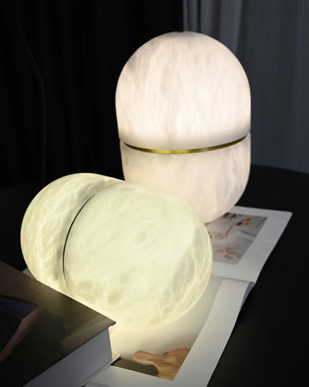 WOMO Alabaster Globe Pendant Light-WM2904 - Image 8