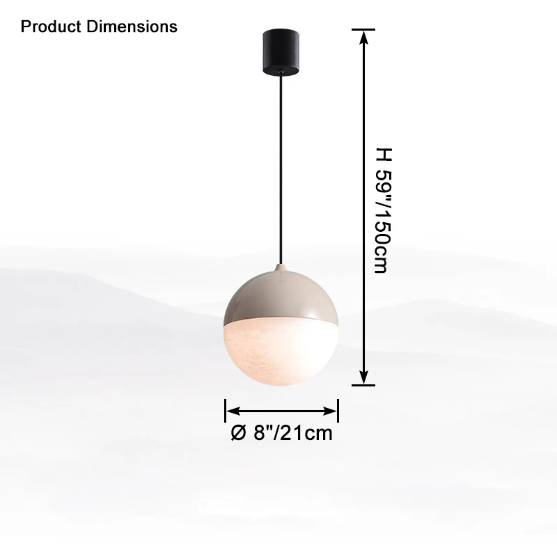 WOMO Alabaster Globe Pendant Light-WM2922 - Image 10