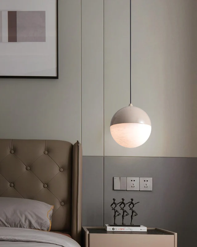 WOMO Alabaster Globe Pendant Light-WM2922 - Image 3