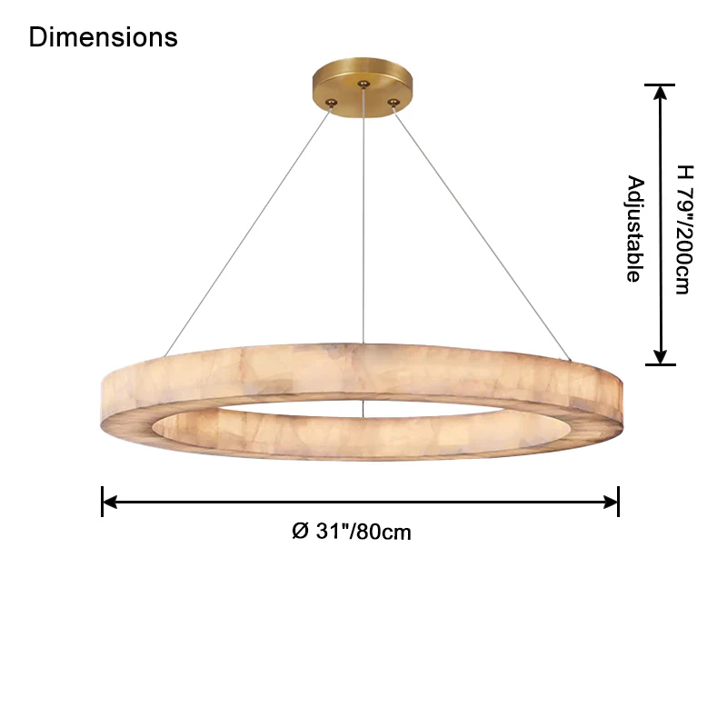 WOMO Alabaster Circular Chandelier-WM2803 - Image 10