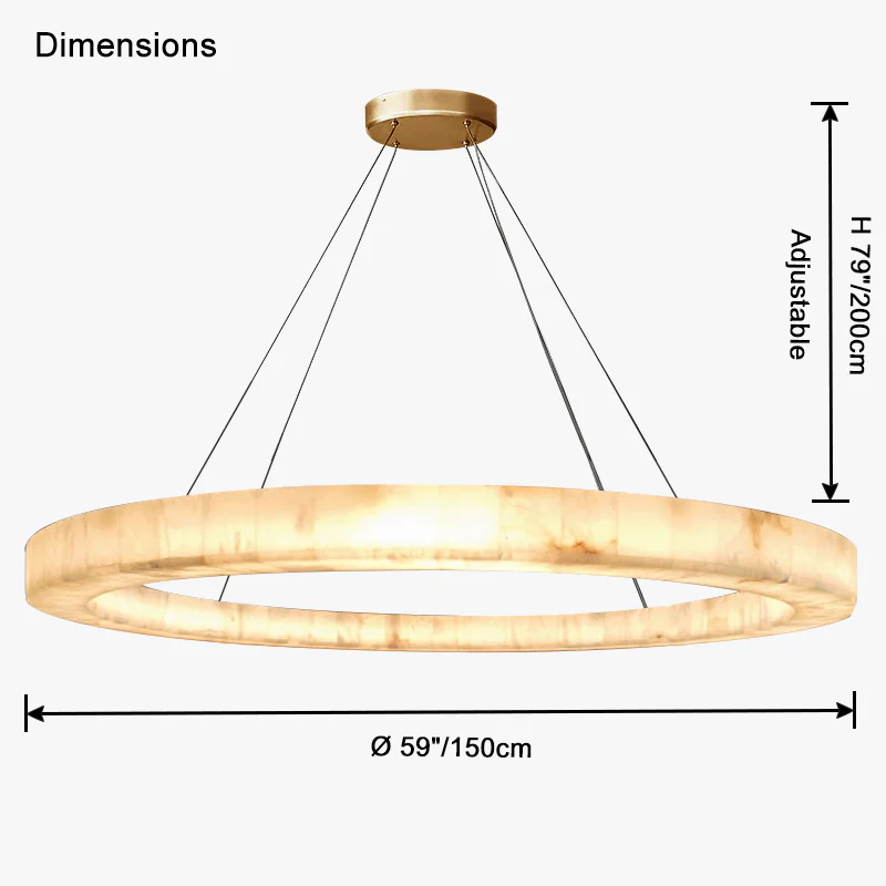 WOMO Alabaster Circular Chandelier-WM2803 - Image 16