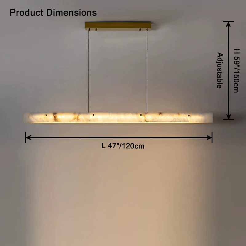 WOMO Linear Alabaster Chandelier-WM2833 - Image 18