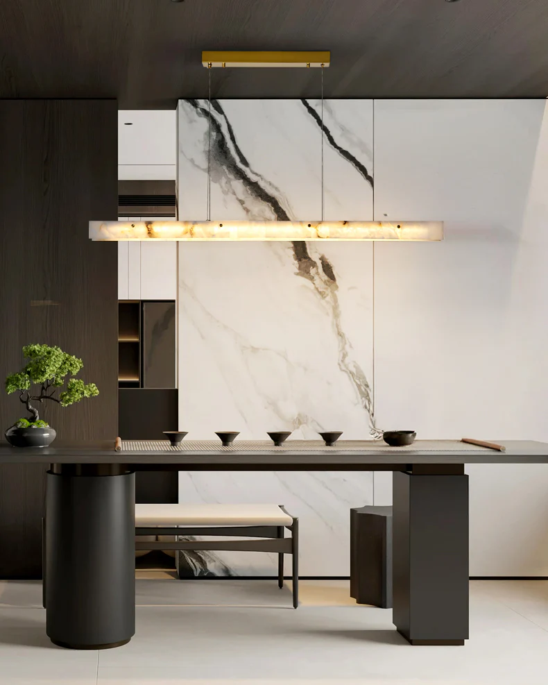 WOMO Linear Alabaster Chandelier-WM2833 - Image 9
