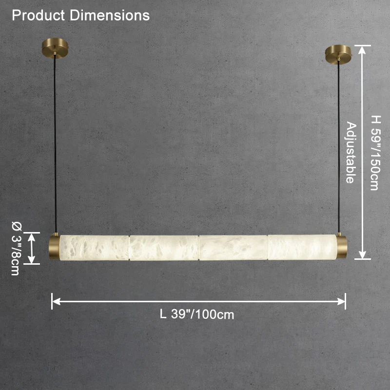 WOMO Alabaster Linear Pendant Light-WM2879 - Image 11