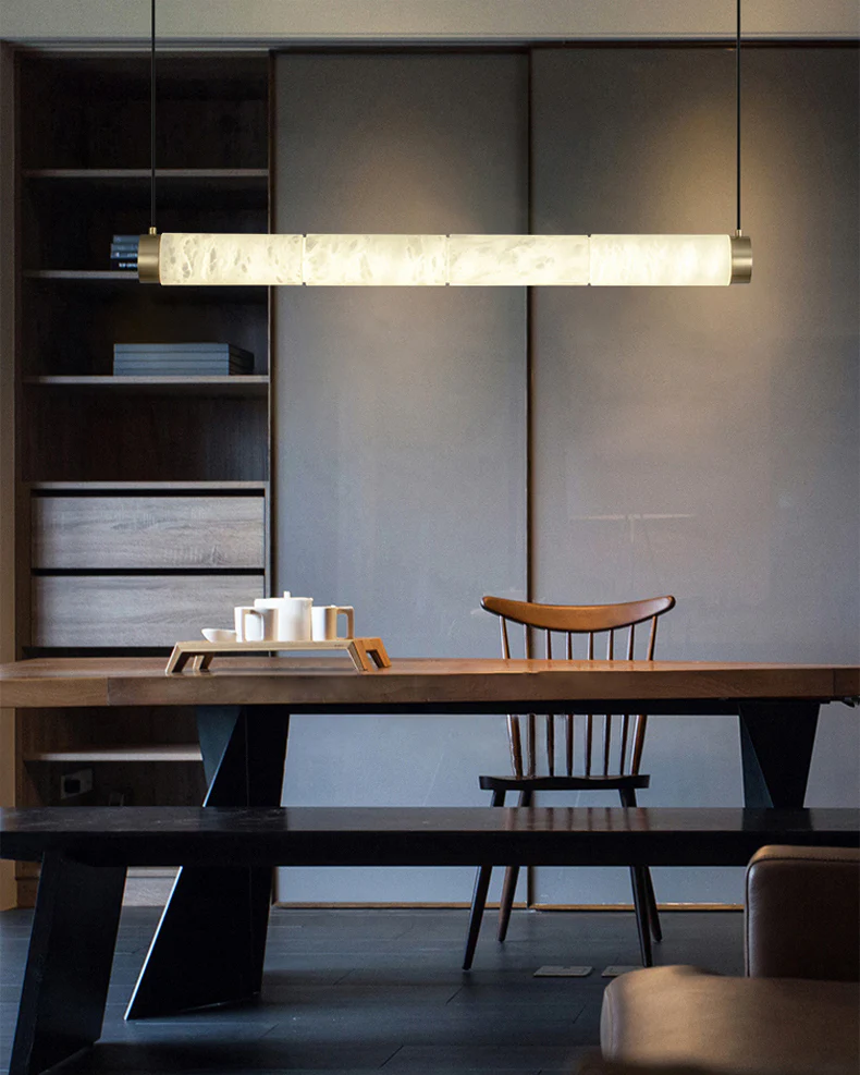 WOMO Alabaster Linear Pendant Light-WM2879 - Image 3