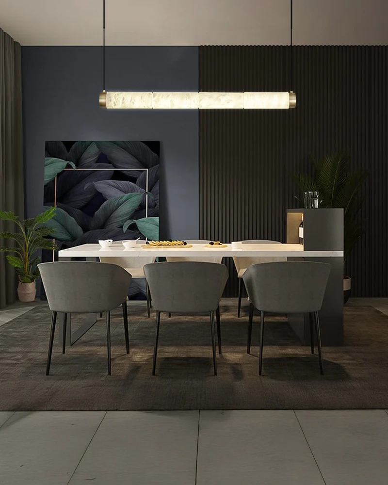 WOMO Alabaster Linear Pendant Light-WM2879 - Image 5