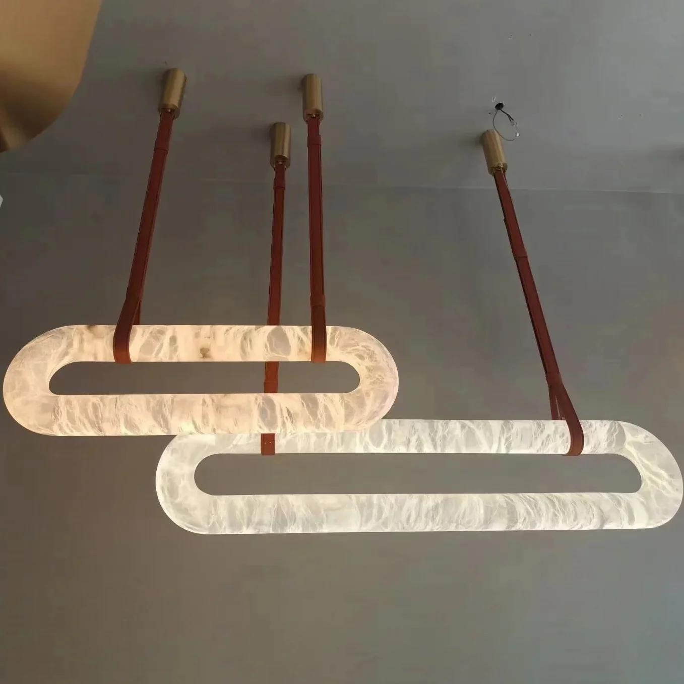 WOMO Oval Alabaster Chandelier-WM2872 - Image 6