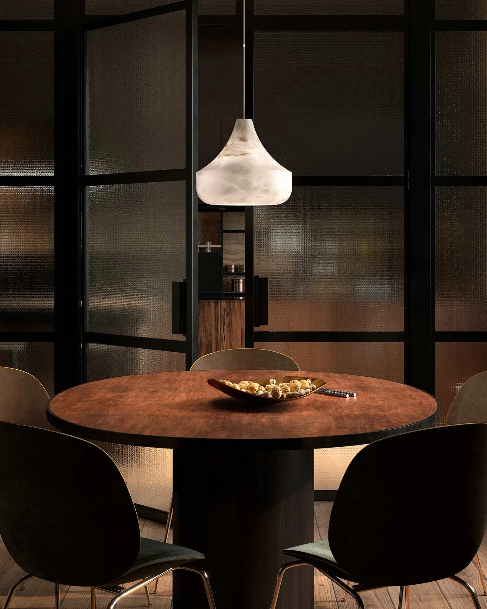 WOMO Cone Alabaster Pendant Light-WM2905 - Image 2
