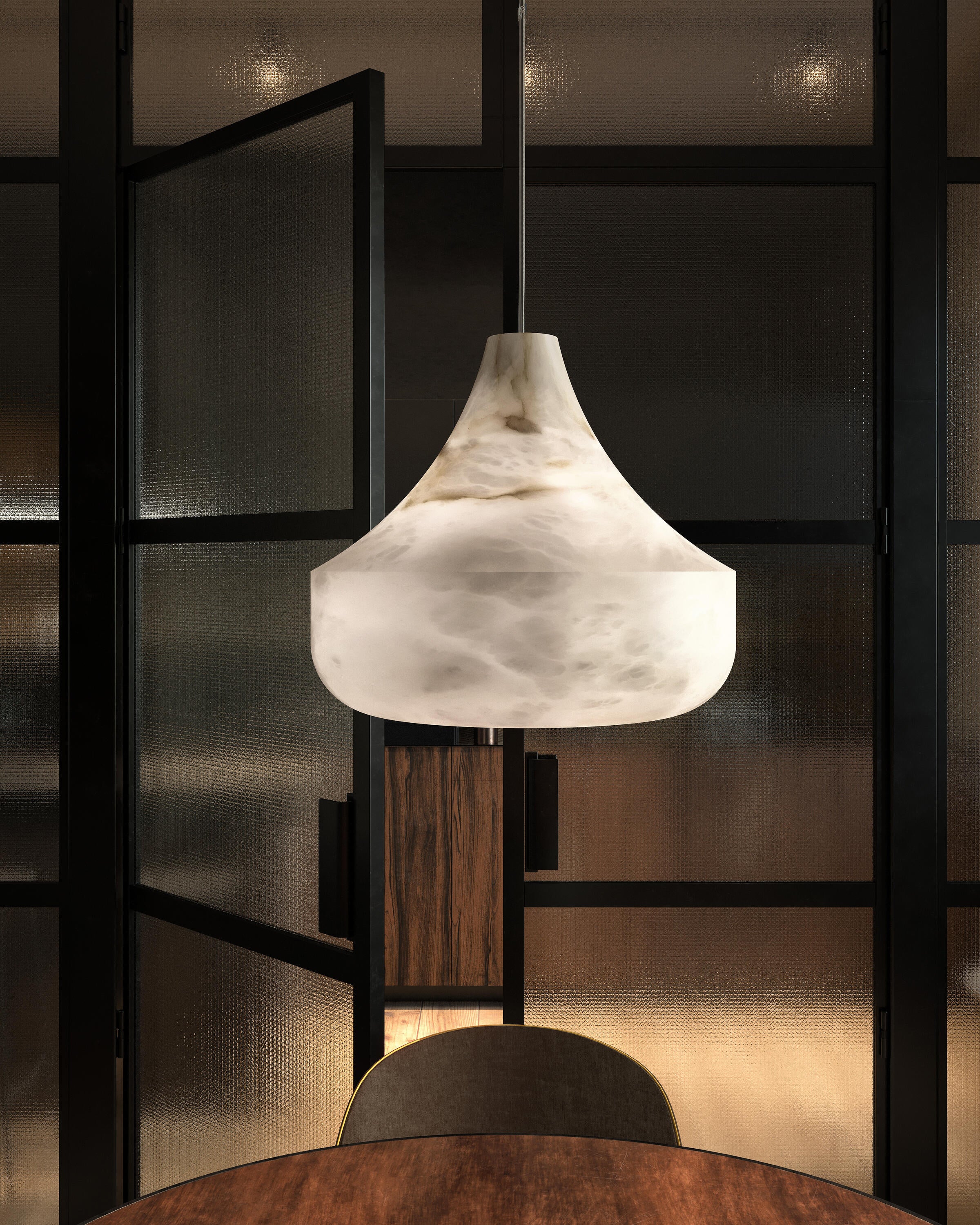 WOMO Cone Alabaster Pendant Light-WM2905 - Image 6