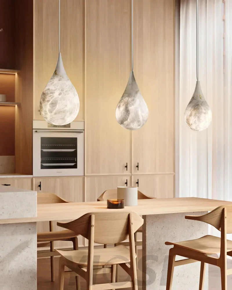 WOMO Alabaster Raindrop Pendant Light-WM2901 - Image 4