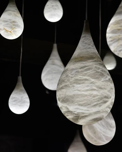 WOMO Alabaster Raindrop Pendant Light-WM2901 - Image 6